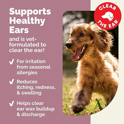 Vetnique Oticbliss Medicated Cat & Dog Ear Cleaner Drops - Dog Ear Infection Treatment with 1% Hydrocortisone to Soothe Itching, Redness, & Swelling - Vet Recommended