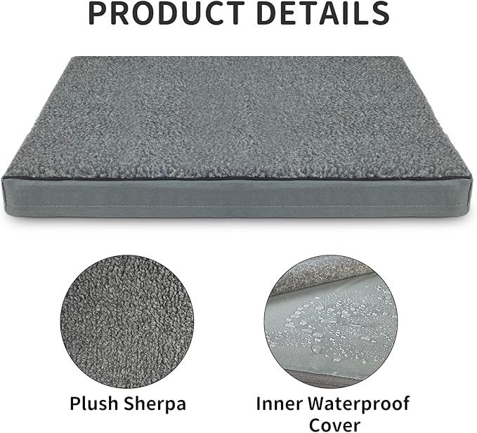 AUPETEK Heated Pet Beds for Indoor/Outdoor Cat & Dog Orthopedic Foam Warming Cat Beds Auto Temperature Control, Washable Cover with Waterproof Liner Thermo Kitty Electric Heating Bed