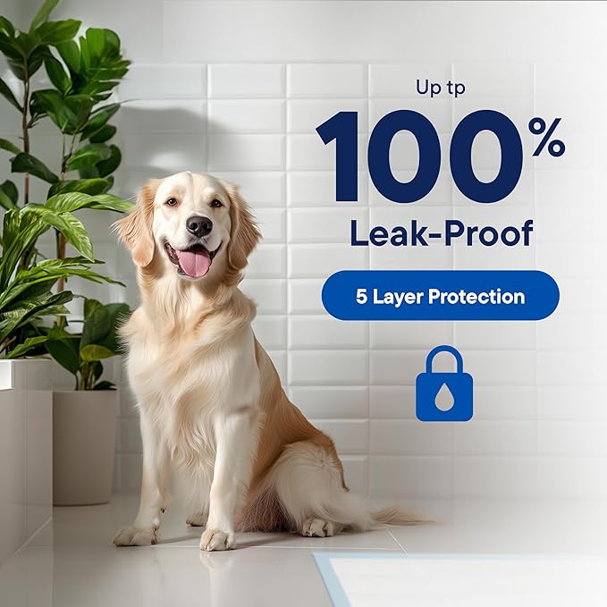 Puppy Pads XL 28x34 [100-COUNT] Dog Pads Extra Large 28" x 34" Leak-Proof Dog Pee Pads - Quick-Dry Puppy Pee Pads Pet Potty Training - Heavy Duty Super Absorbent Wee Wee Pads for Dogs Bulk -100 Pack