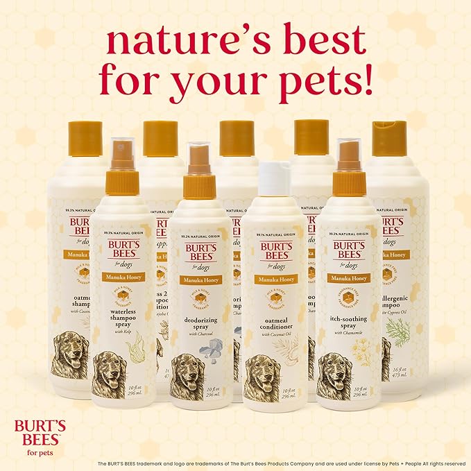 Burt’s Bees for Pets Itch Shampoo with Manuka Honey and Chamomile for Dogs, Itch Relief for Dogs - Naturally Derived Ingredients, 16 Fl Oz