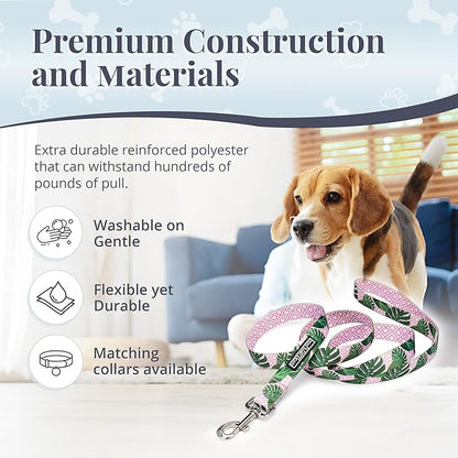 Lucky Love Dog Leash – Soft, Durable, and Comfortable Leash with Vibrant Patterns – Stylish and Long Lasting for Small Male and Female Dogs – Laguna, Small