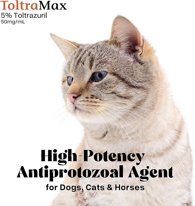 ToltraMax Toltrazuril 5.0% for Horses, Dogs, Cats, 500mL/16.9 Ounce, for Non-Food Chain Animals, Alfalfa