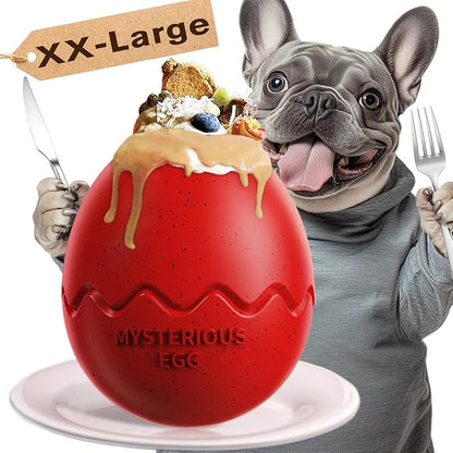 Extra-Large Size Dog Fillable Toy - Filler Lick Ball for Large Aggressive Chewers Breed Dogs Durable Peanut Butter Balls & Kibble Treat Dispenser & Chew Toys