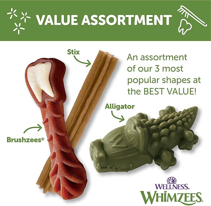 Whimzees Variety Value Box Large NET WT 29.6 OZ (14 pieces)