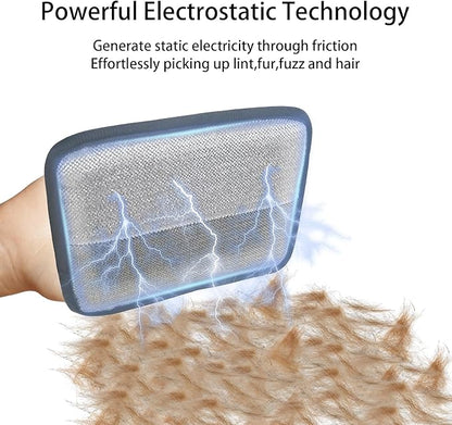 Electrostatic Pet Hair Removal Gloves for Dogs & Cats, Reusable Electrostatic Pet Cat Dog Hair Remover Grooming Gloves Brush Tool for Couch, Furniture, Carpet, Curtain, Car Seat & Pet Grooming Comb