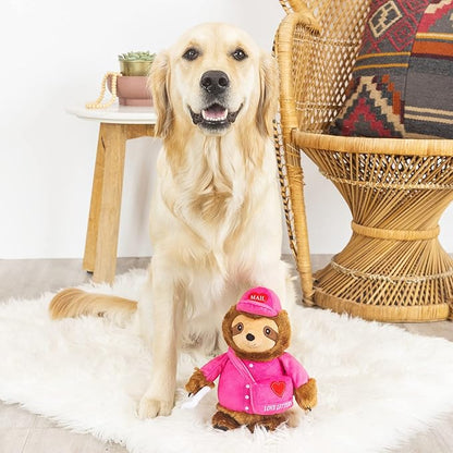 Fringe Studio Plush Dog Toy, Love On Delivery, Petshop Collection (314105)