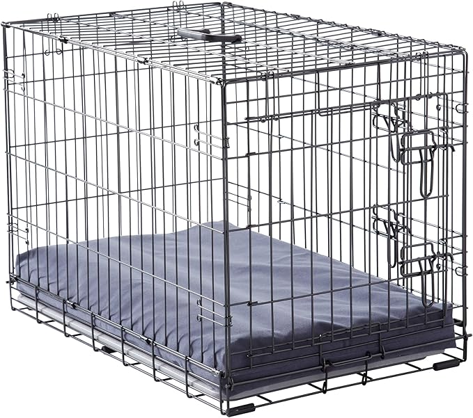 Happy Hounds Cooper Deluxe Reversible Crate Pad - Medium - Denim