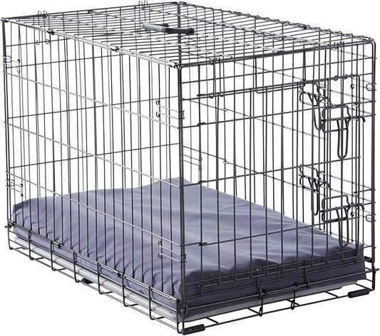 Happy Hounds Cooper Deluxe Reversible Crate Pad - Medium - Denim