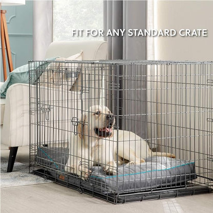 Bedsure Washable Dog Beds Large Sized Dog - 3 Inch Thicken Up to 80lbs Pet Mat Pillows with Removable Washable Cover, Grey
