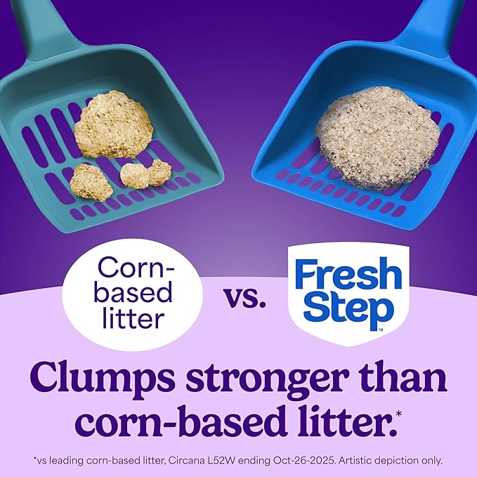Fresh Step Odor Shield Advanced Multi Cat Clumping Litter with Febreze, 18.5 lb Each, Pack of 2 (Package May Vary)