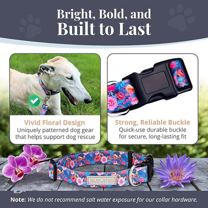 Lucky Love Dog - Adjustable Dog Collar with Easy Click Buckle for Large Dogs, Durable, & Comfortable Collar for Male & Female Dogs, Pet Collar for Puppies & Adult Dogs - Zuzu, Large