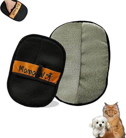 QISHENG - Pet Hair Removal Glove Brush for Dogs & Cats, Electrostatic & Washable Animal Fur Removal Tool for Furniture, Couch, Carpet, Car Seat&Clothing, Quick Cleaning Grooming Glove,1Pcs