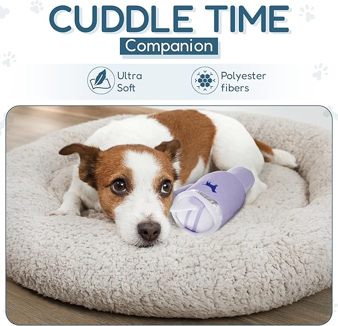 Pup Cup Tumbler Dog Toy – Cute Girl Dog Toy, Valentines & Birthday Gift, Interactive Squeaker, Fun Puppy Present (Lavender Purple)