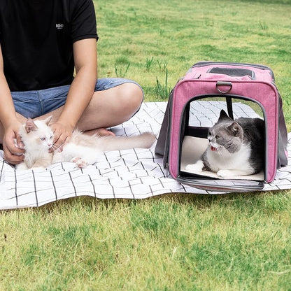 GAPZER Pet Carrier for Large and Medium Cats, Soft-Sided Pet Carrier for Big Medium Cats and Puppy Dog Carriers Cat Carriers, Pet Privacy Protection Travel Carrier