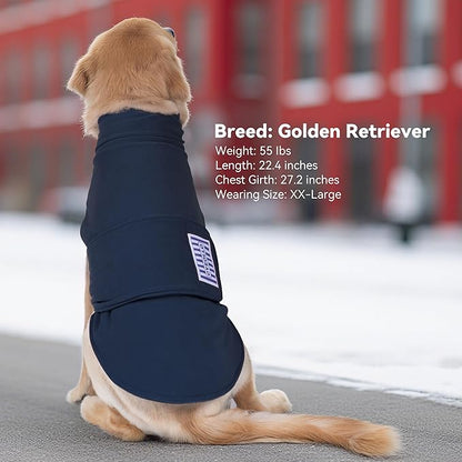 cyeollo Small Dog Sweater, Fleece Dog Sweaters Turtleneck Vest Soft Puppy Sweatshirt Stretchy Pet Fall Autumn Coat Warm Winter Clothes for Small Dogs Boy, Navy M