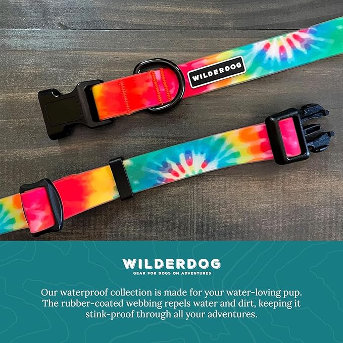 Wilderdog Waterproof Dog Collar – Repels Water & Dirt – Small 11"-15" – Plum