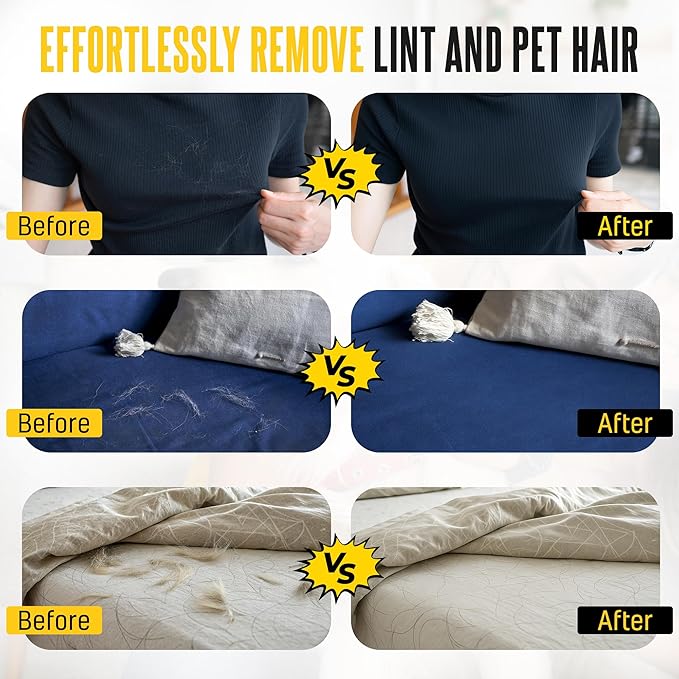 New 2pcs Pet Hair Removal Gloves for Cats & Dogs | Five-Finger Electrostatic Magic Brush for Effortless Pet Hair Remover | Carpet, Sofa, Clothing, Laundry, Couch, Car Seat