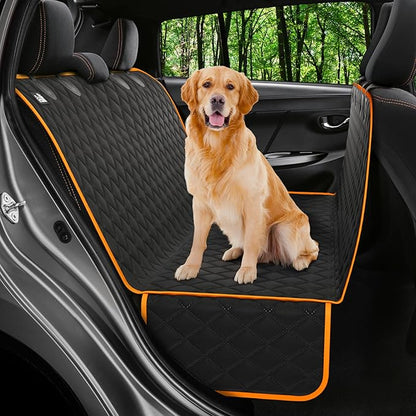 Petloox XL Dog Car Seat Cover for Back Seat, Waterproof Hammock for Car, SUV & Truck, Non-Slip Backseat Cover for Dogs, Heavy-Duty Dog Hammock Style Seat Protector Pets, Easy to Install & Clean