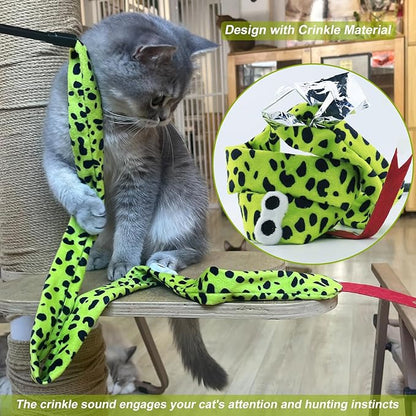 URMYONLY Interactive Cat Toy Wand with Catnip Mouse, Cat Teaser Wand Rainbow String for Bored Indoor Adult Cats and Kittens (8 Pack)