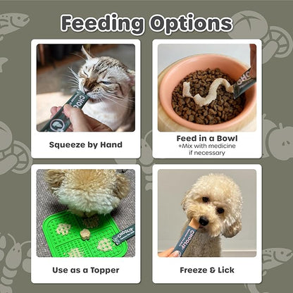 Choolip Squeeze Vita Stick Lickable Cat and Dog Treats, 7-Count Liver Support, Tuna and Chicken with Milk Thistle, CoQ10 and Vitamin E, Vet-Formulated