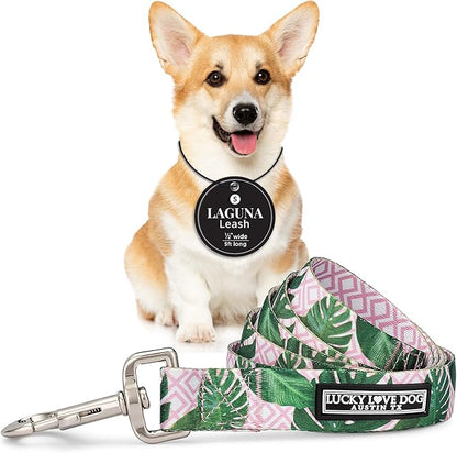 Lucky Love Dog Leash – Soft, Durable, and Comfortable Leash with Vibrant Patterns – Stylish and Long Lasting for Small Male and Female Dogs – Laguna, Small