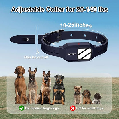 PATPET Dog Training Collar with Remote - 4200FT E Collars for Dogs Training for Large Medium Dogs, Rechargeable Waterproof Electric Dog Collar with 4 Training Modes & Night Lights