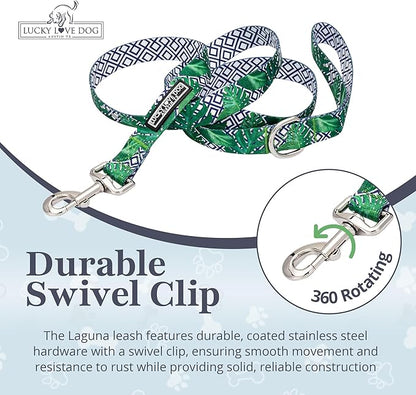 Lucky Love Dog Leash – Soft, Durable, and Comfortable Leash with Vibrant Patterns – Stylish and Long Lasting for Small Male and Female Dogs – Laguna, Small