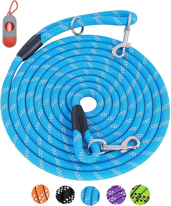 Long Dog Leash for Dog Training 10FT/16FT/30FT/50FT/100FT, Reflective Heavy Duty Lead for Large Medium Small Dogs Outside Walking, Playing, Camping, or Yard