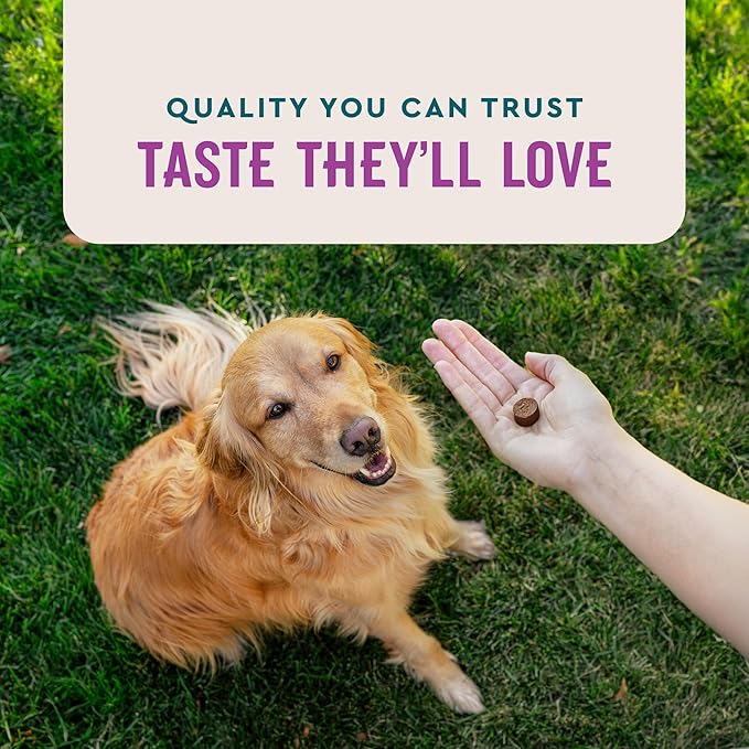 VetIQ Advanced Calming Support Supplement for Dogs, Dog Calming Chews - Anxiety Relief Treats Stress and Promote Relaxation, Made in The USA, 60 Count