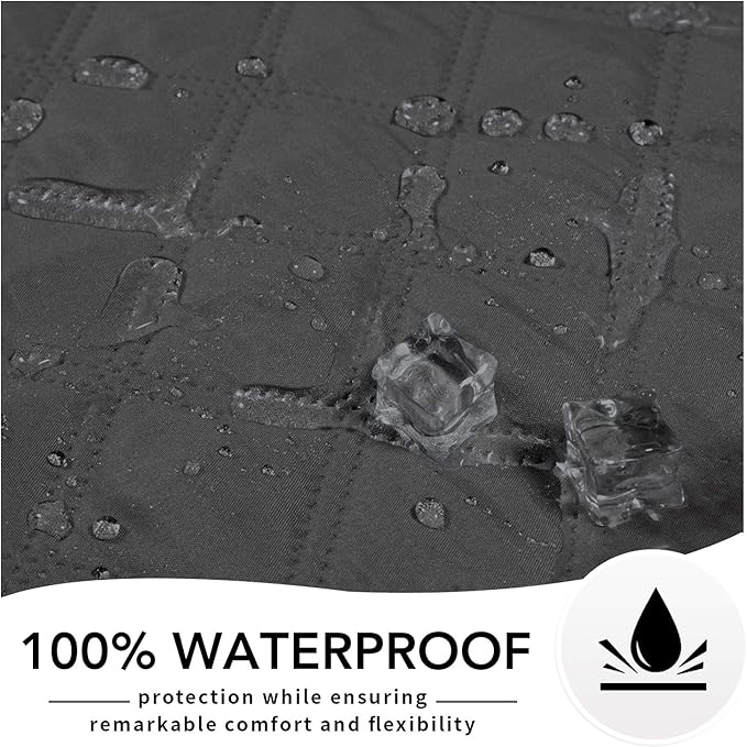 Easy-Going 100% Waterproof Dog Bed Cover, Non-Slip Pet Blanket for Furniture, Washable Couch Cover, Repleasement Sofa Cover (68X82 in,Dark Gray)