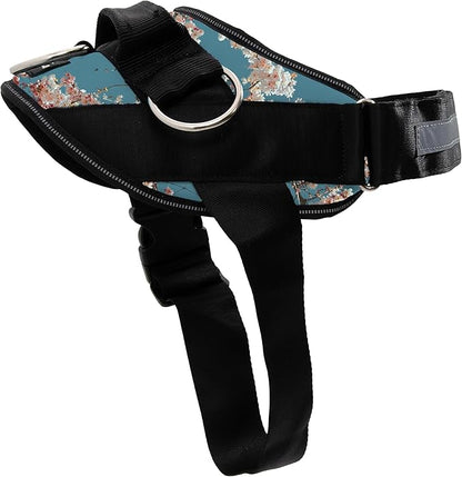 ShawnCo Essential Dog Harness, No-Pull Pet Vest with 3 Leash Clips, No Choke, Reflective, Adjustable and Padded, for Easy Walking and Training for Small, Medium and Large Dogs (Freckle's Garden, M)