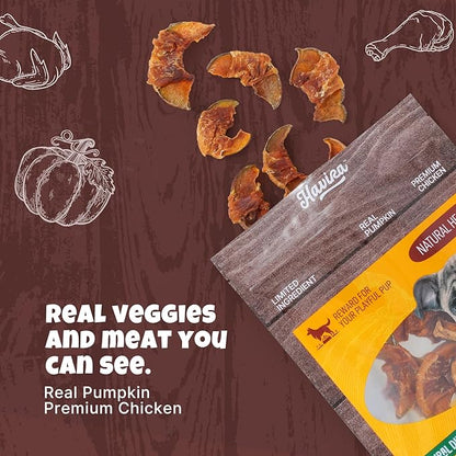 Havira 1.5 LB Value Pack Pumpkin Dog Treats, Healthy Chicken Wrapped Firm Chews Made with Real Veggies, Easy to Digest, Long-Lasting Chew Satisfaction for Dogs