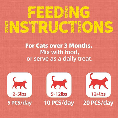 Just Try 16 OZ Salmon Cat Treats for Indoor Cats, Crunchy Training Treats Dental Care Omega 3 for Cats Joint Support & Skin Coat Health