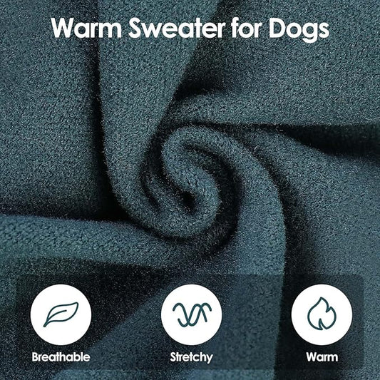 SUNFURA Hair Sticky Cat Clothes, Cat Sweater for Cats Only, 4-Legged Fleece Sweaters Kitten Pajamas Reduce Shedding Fur, Warm Pullover Shirts for Cats, Green L