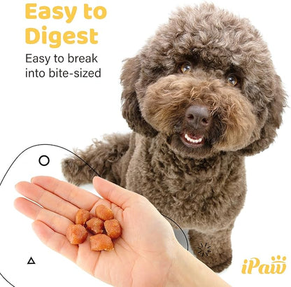 iPaw Chicken Tots Dog Treats for Puppy Training, All Natural Human Grade Dog Treat, Hypoallergenic, Easy to Digest (Chicken Tots), 5 Packs