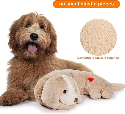 Moropaky Puppy Heartbeat Toy Heartbeat Stuffed Toy for Dogs, Dog Heartbeat Toy for Pet Anxiety Relief Sleep Aid Cuddle Comfort Calming Crate Kennel Training, Puppy Essentials
