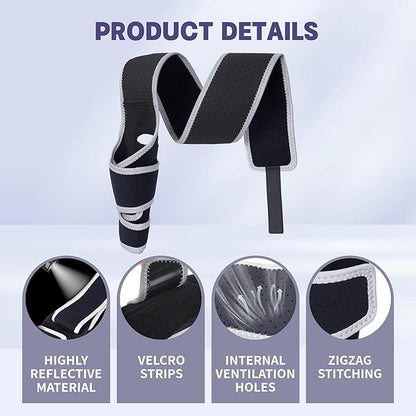 Dog Knee Brace for Torn Acl Hind Leg,Adjustable Four-Legged Universal Dog Knee Brace with Metal Support Strip,Keeps Joints Stable&Relieve Joint Pain and Ligament Damage,Size L.