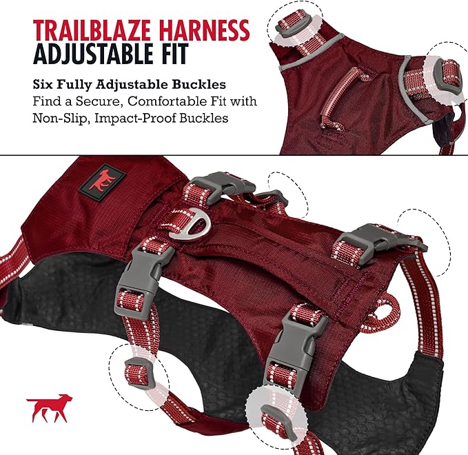 Tuff Pupper Escape Proof Dog Harness for Medium Dogs | No Pull Lightweight Adjustable Harness | No Escape Multifunctional Outdoor Pet Gear | Strong Durable Breathable | Secure Comfortable Fit