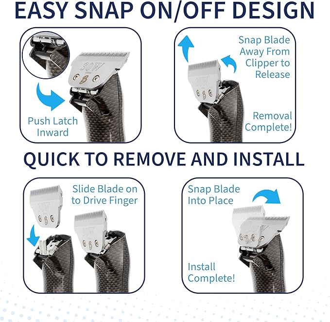 Detachable A Series Wide 6f Blade Dog Grooming Cuts Length 3/16" - 4.8mm Japanese High Carbon Steel Dog Grooming Blade Supplies | Detachable Blade Clippers (Compatible A5 Series(B6FW)