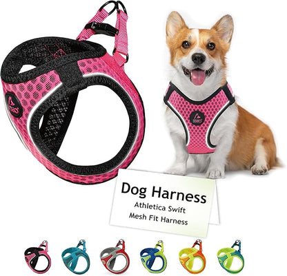 DOCO Dog Harness for Large Sized Dog - Athletica Adjustable, No Pull, No Choke, Puppy Vest Lightweight Air Mesh, Reflective, Puppy Essentials - Hot Pink, X-Large (Chest 20.5"-22", Weight 20-25 lbs)