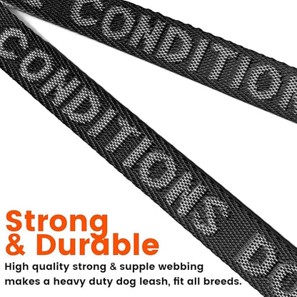 HOWGO Double Dog Leash, No Tangle 360° Swivel, Adjustable Two Padded Handles, Double Clip Dog Leash Coupler Splitter for 0~50 lbs Small and Medium Breeds (Black, 2/3'' x 0.9 FT, Ultralight)
