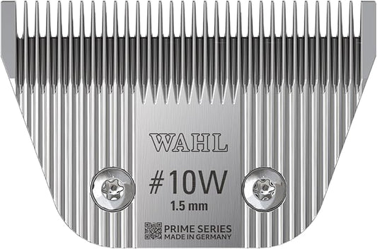 Wahl Pro Animal Wide Prime Series Blades - Professional Fine Tooth Pet Clipper for Horse, Cat & Dog Grooming - Made from High-Carbon Steel - #10W, 1.5mm