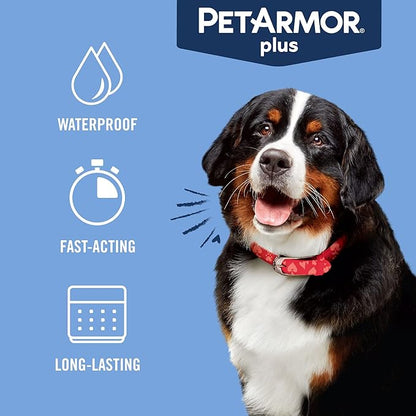 PetArmor Plus Flea and Tick Prevention for Dogs, X-Large Dog Flea and Tick Treatment, 6 Doses, Waterproof Topical, Fast Acting, For X-Large (89-132 lbs)