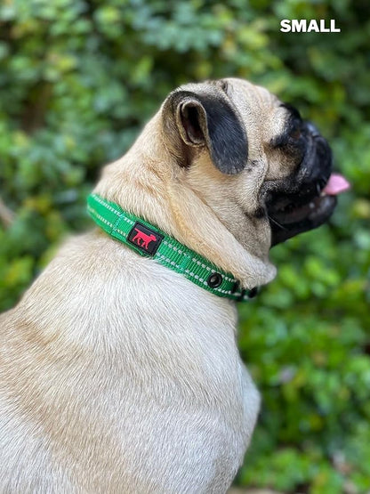 Tuff Pupper Heavy Duty Dog Collar with Handle | Ballistic Nylon Heavy Duty Collar | Padded Reflective Dog Collar with Adjustable Stainless Steel Hardware | Convenient Sizing for All Breeds