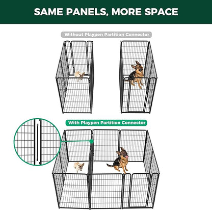 FXW Homeplus Unleashed Indoor Dog Playpen - Stress-Free and Safe Play, Heavy Duty 45 Inch 12 Panels with Connectors (Pack of 2) for Puppy and Small Dogs, Black│Patented