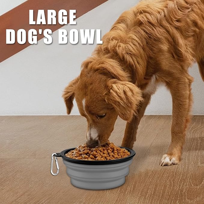 Paercute Collapsible Dog Bowl, Lightweight and Portable, Ideal for Hiking, Camping, and Outdoor Use