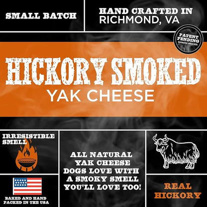 Premium Hickory Smoked Himalayan Yak Cheese - Large 4 Count (Pack of 1) - Natural, No Additives, Lactose-Free, Vegetarian, Long-Lasting