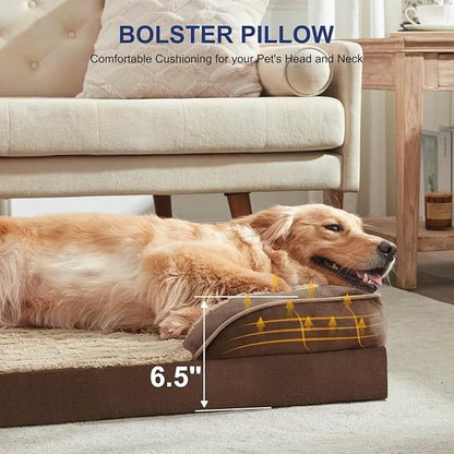 FURTIME Orthopedic Small Dog Beds - Waterproof Ultra Comfy Supportive Foam Pet Couch with Removable Washable Cover, Nonskid Bottom