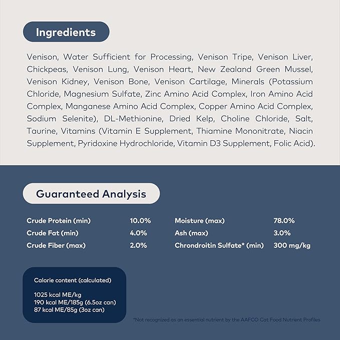ZIWI Peak Wet Cat Food – All Natural, High Protein, Grain Free, Limited Ingredient, with Superfoods (Venison, Case of 12, 6.5oz Cans)