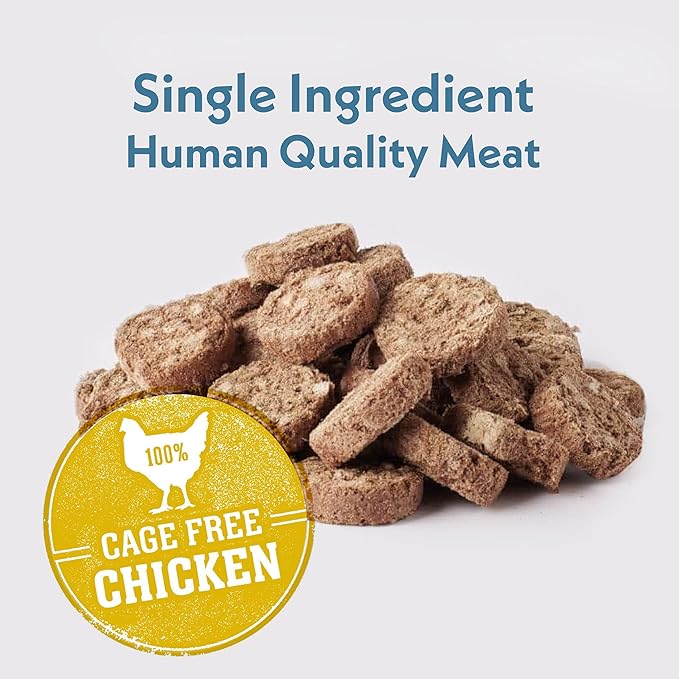 Fresh Is Best Freeze Dried Dog Treats - Freeze Dried Chicken Giblets - Fresh Cat & Dog Training Treats in Resealable Zipper Bag - Raw Chicken Hearts, Livers, and Gizzards Treat - Made in The USA